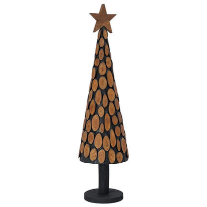 vidaXL Christmas Tree with Stand Brown 120 cm Solid teak wood 2