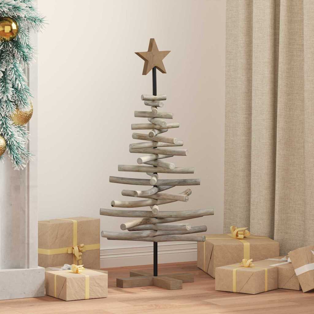 vidaXL Christmas Tree Brown 90 cm Solid teak wood 1