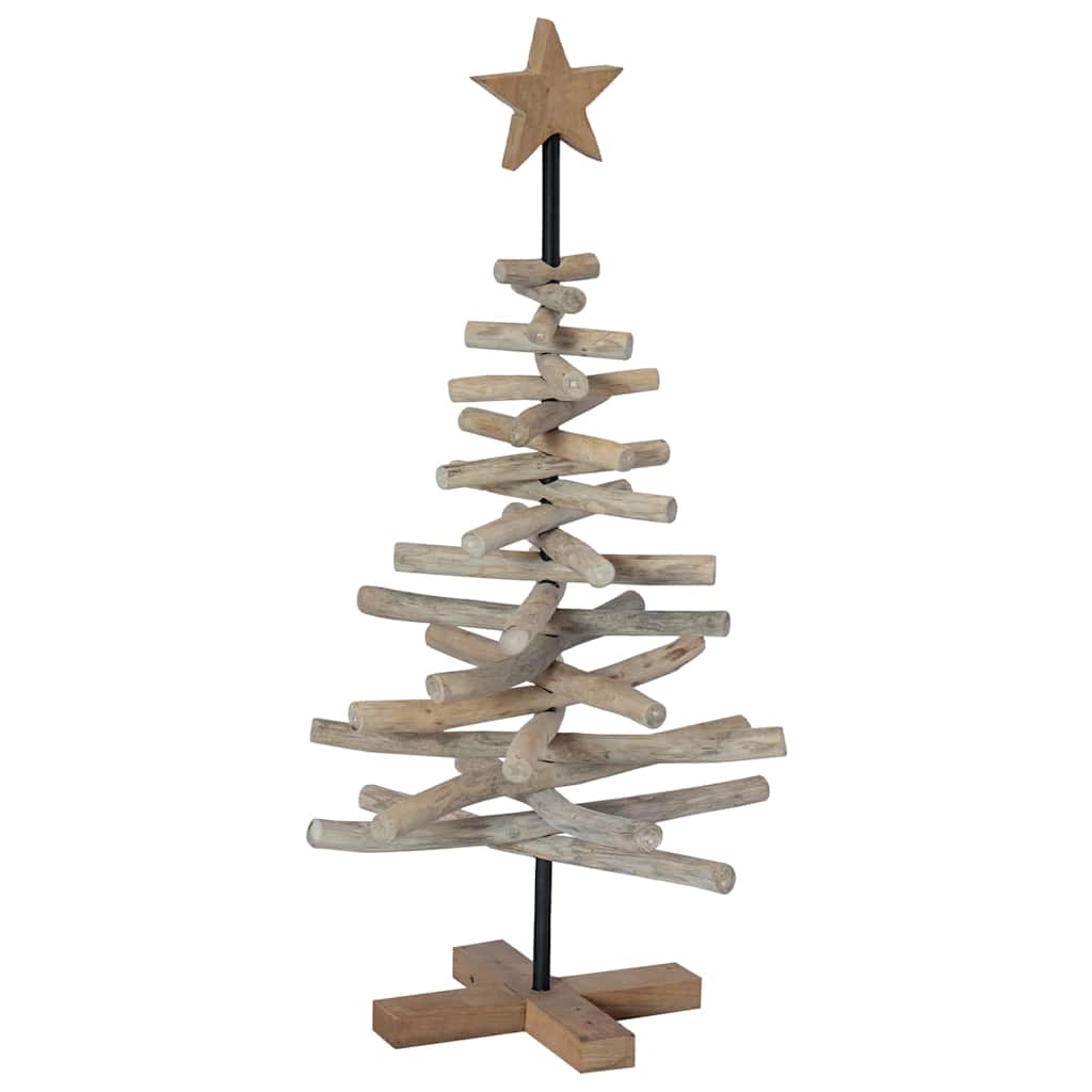 vidaXL Christmas Tree Brown 90 cm Solid teak wood 2