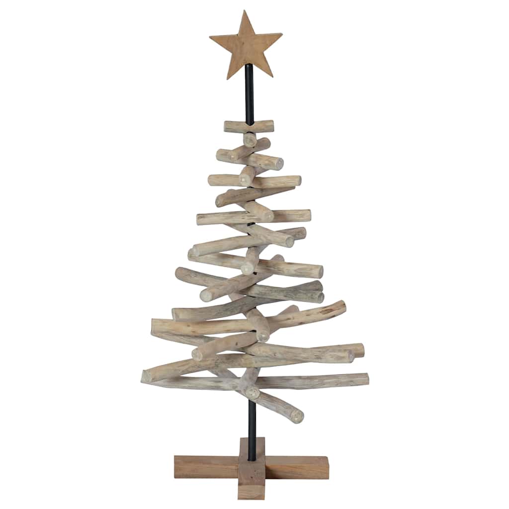 vidaXL Christmas Tree Brown 90 cm Solid teak wood 5