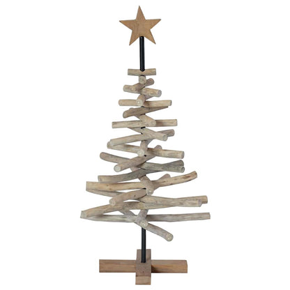 vidaXL Christmas Tree Brown 90 cm Solid teak wood 5