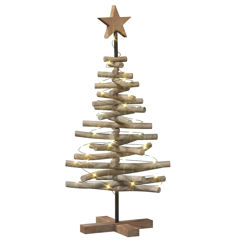 vidaXL Christmas Tree Brown 90 cm Solid teak wood 3