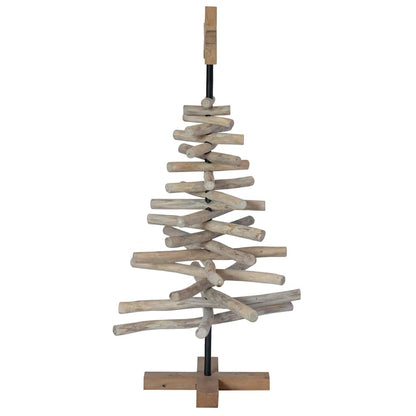 vidaXL Christmas Tree Brown 90 cm Solid teak wood 6