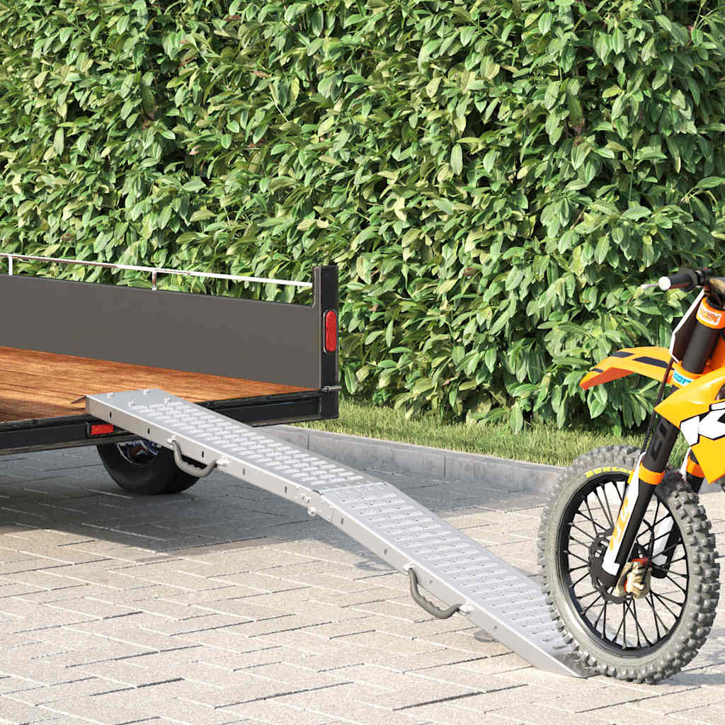 vidaXL Foldable Ramp 200kg per ramp Silver 200 kg per ramp 1