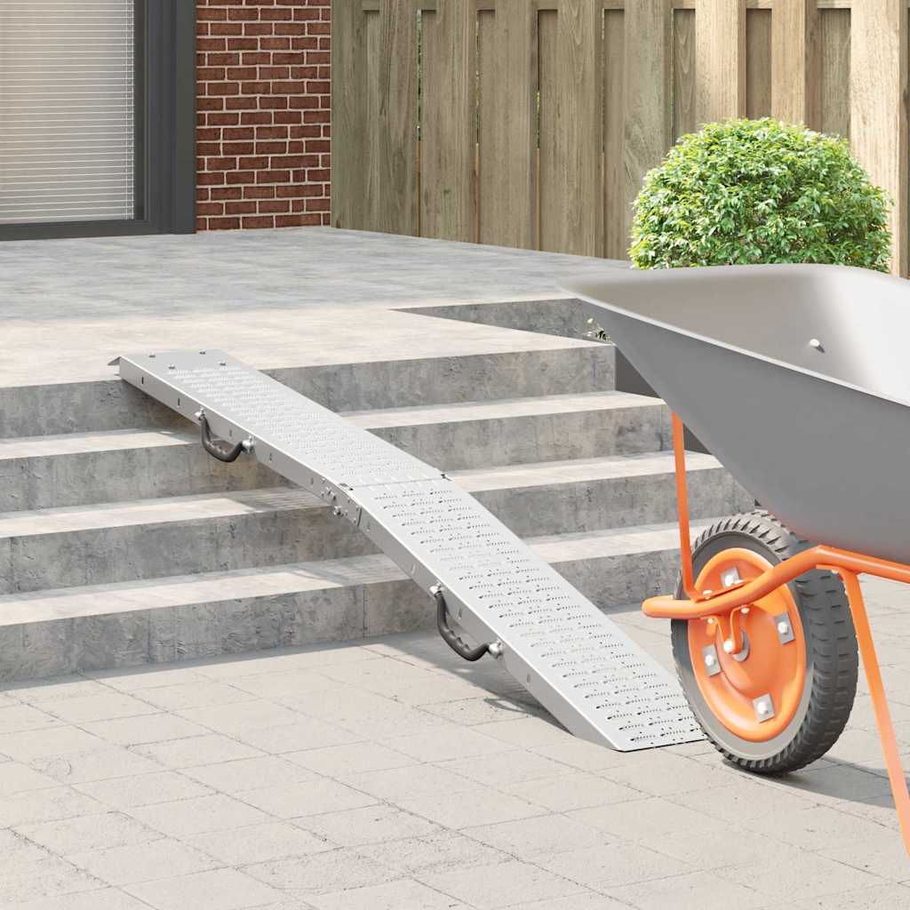 vidaXL Foldable Ramp 200kg per ramp Silver 200 kg per ramp 3