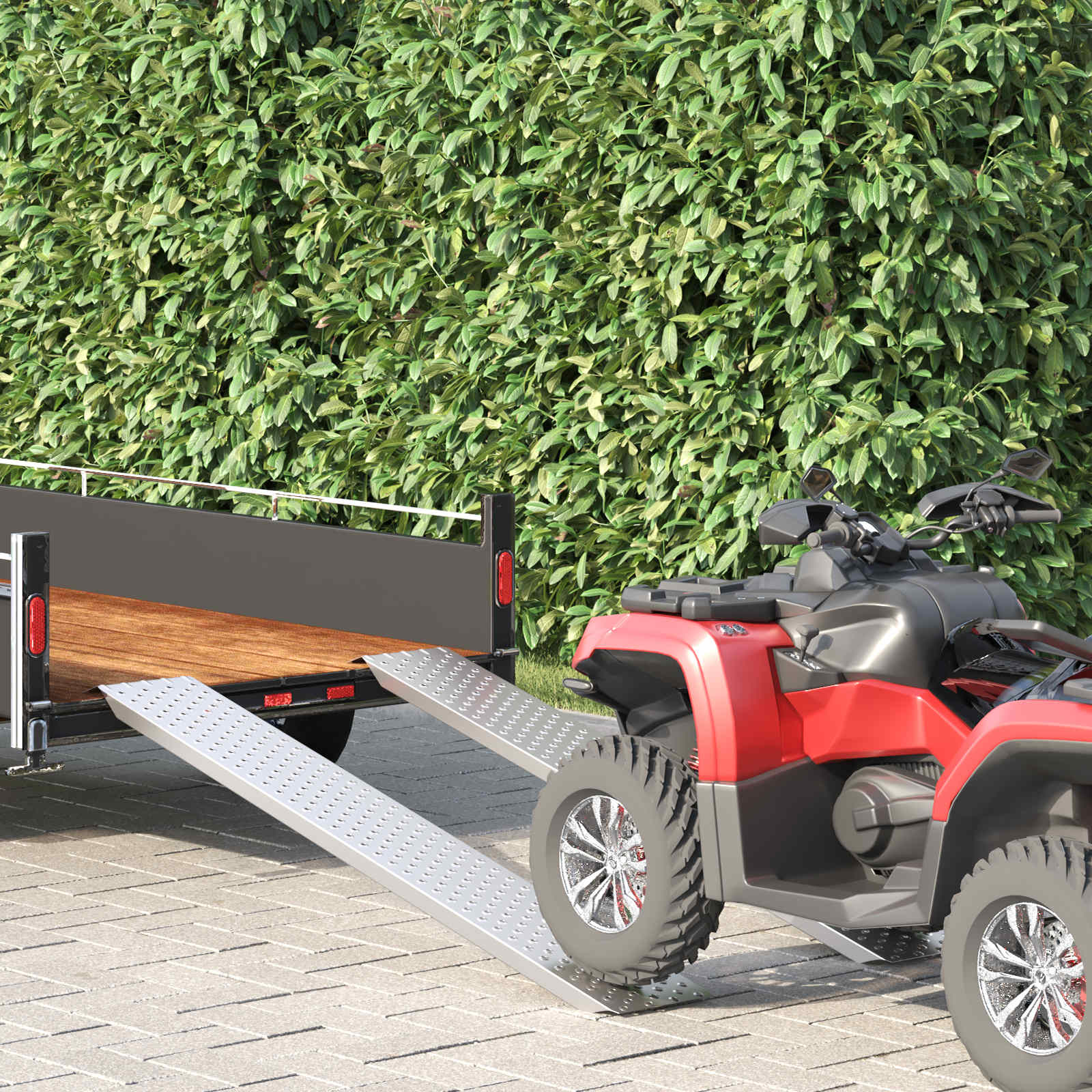 vidaXL Loading Ramp 200 kg Silver 200 kg per piece Galvanised Steel 1