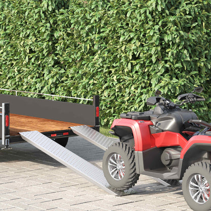 vidaXL Loading Ramp 200 kg Silver 200 kg per piece Galvanised Steel 1