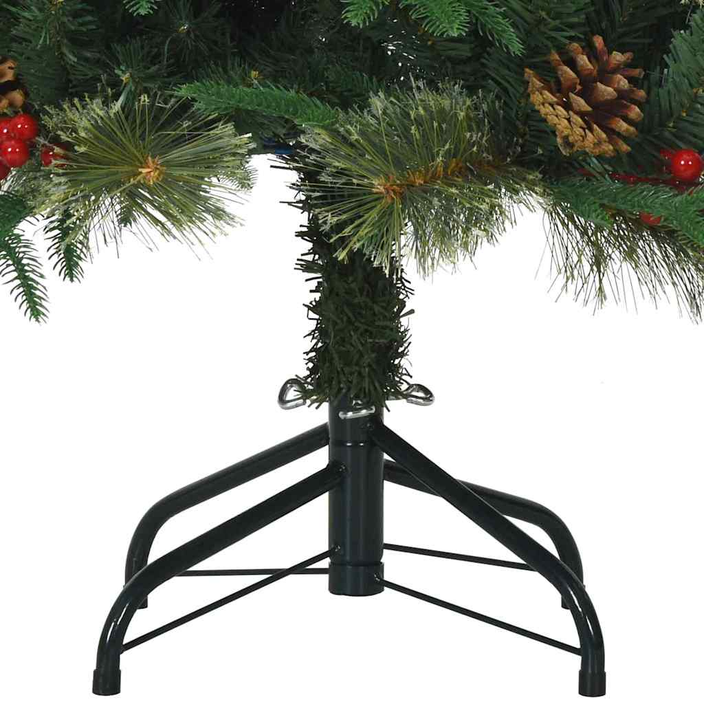 vidaXL Artificial Hinged Christmas Tree Green 120 cm PVC, PE and Steel 6