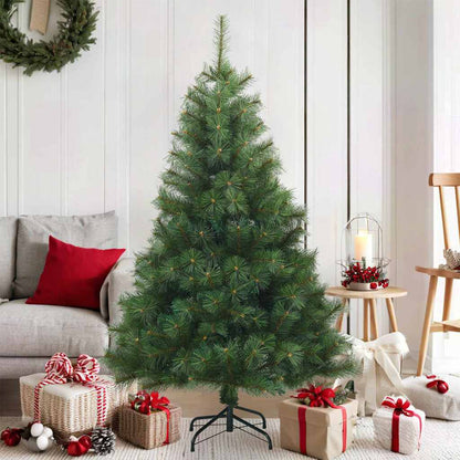 vidaXL Artificial Hinged Christmas Tree Green 150 cm PVC, steel 1