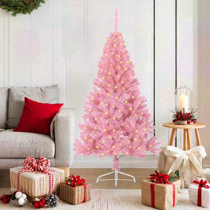 Artificial Pre-lit Christmas Tree in Pink