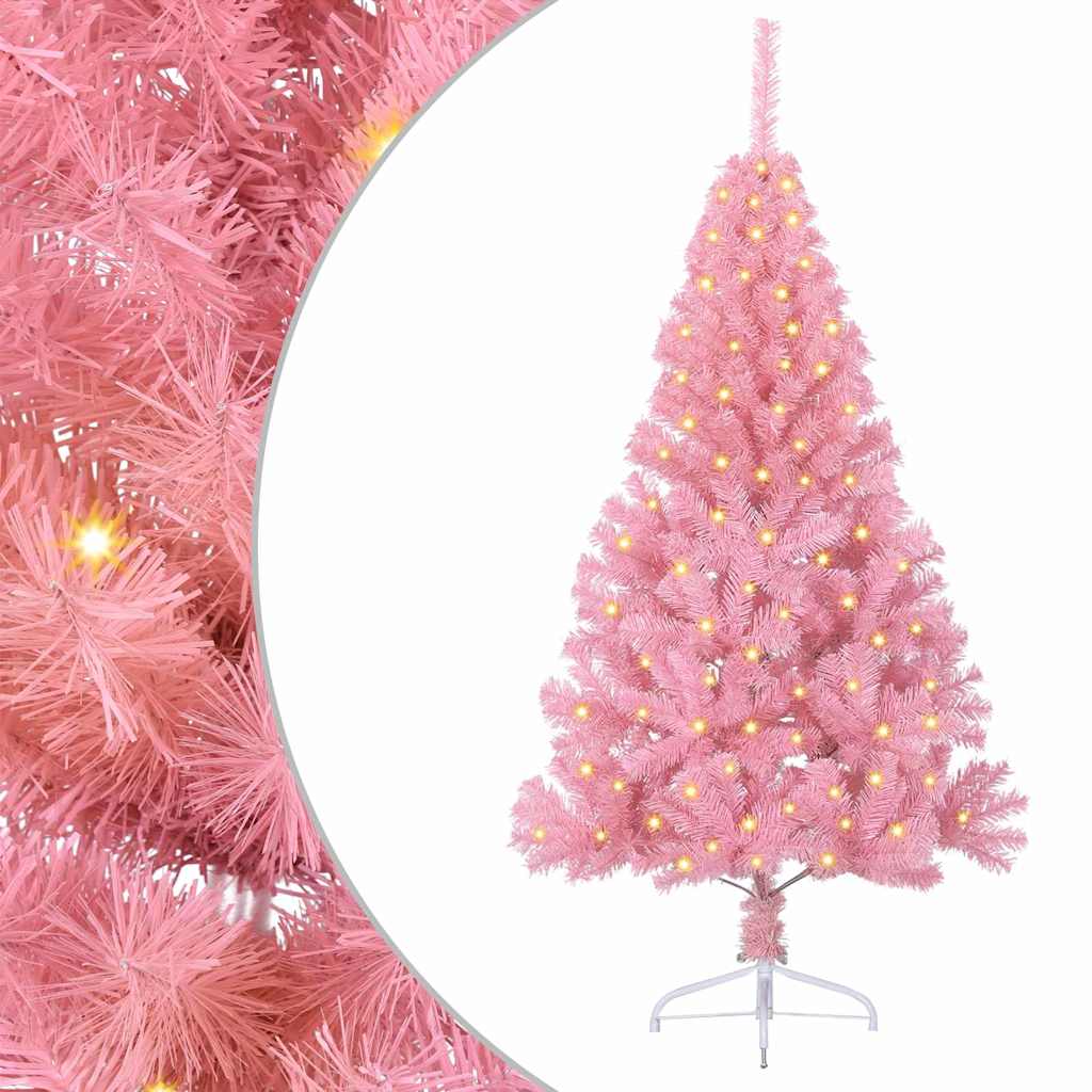 Artificial Pre-lit Christmas Tree in Pink