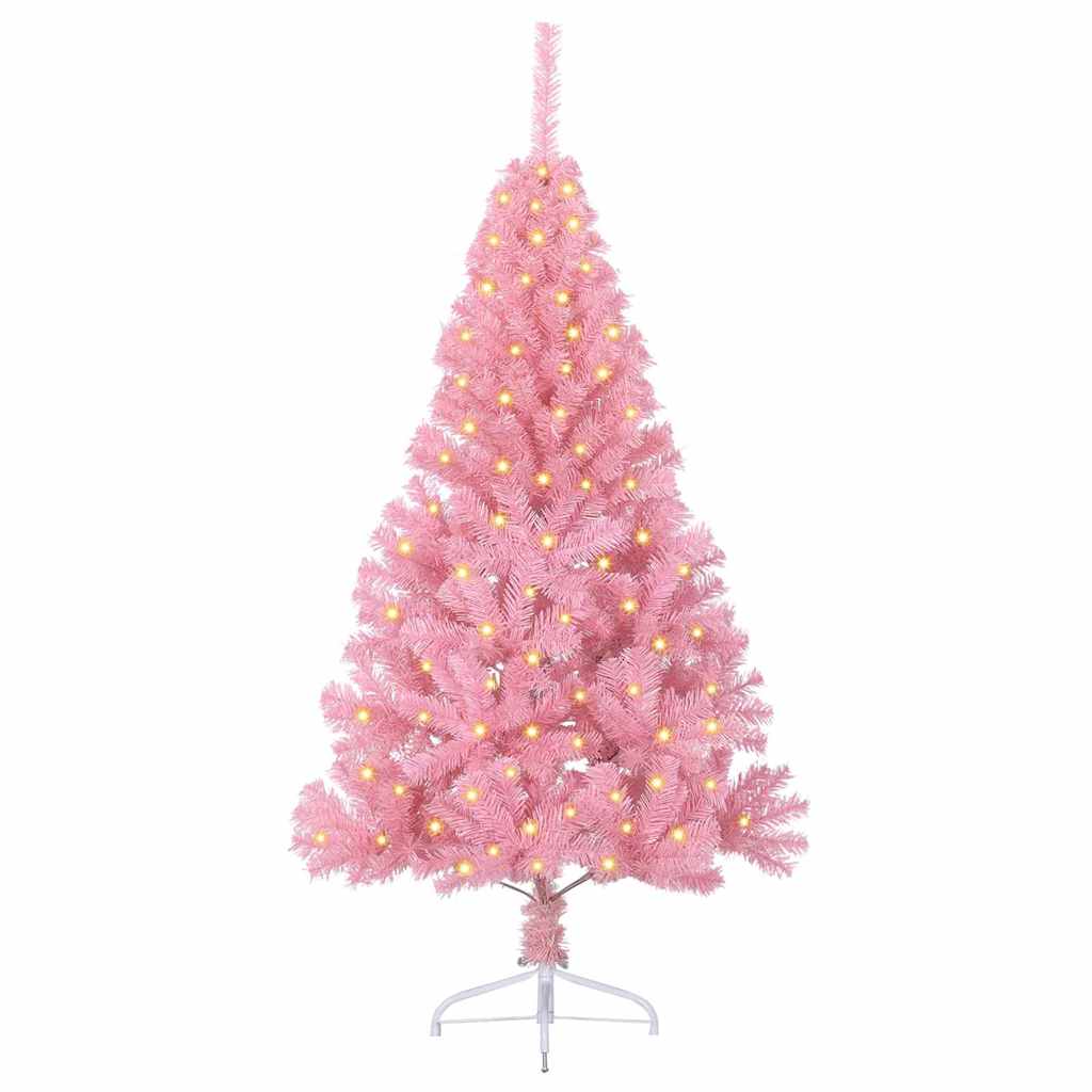 Artificial Pre-lit Christmas Tree in Pink