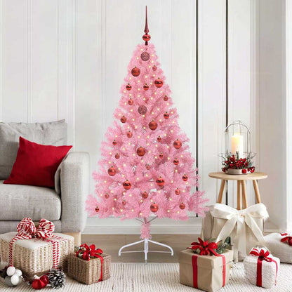 Artificial Pre-lit Christmas Tree in Pink