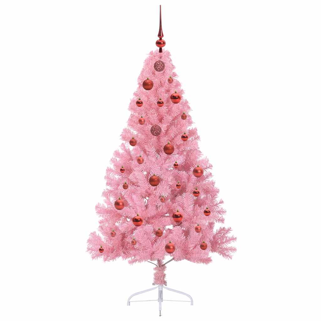 Artificial Pre-lit Christmas Tree in Pink
