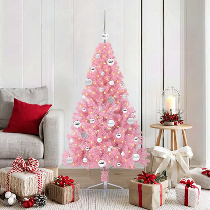 Artificial Pre-lit Christmas Tree in Pink