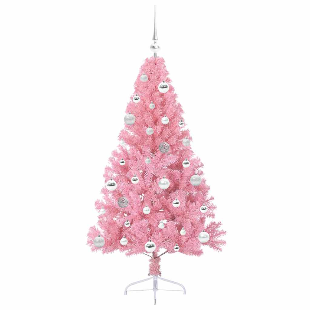 Artificial Pre-lit Christmas Tree in Pink