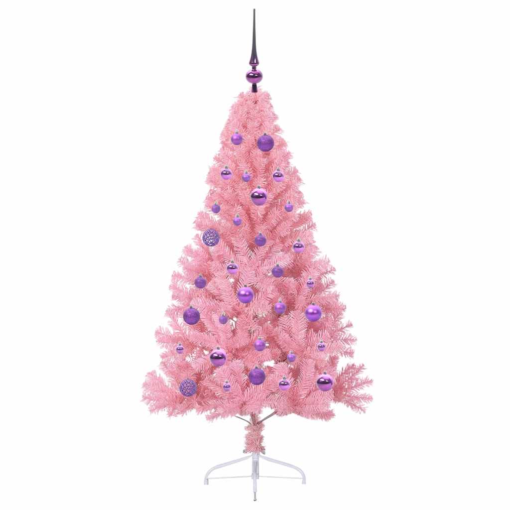 Artificial Pre-lit Christmas Tree in Pink