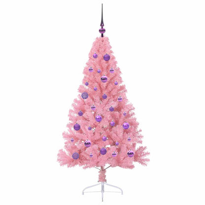 Artificial Pre-lit Christmas Tree in Pink