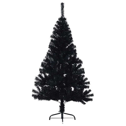 vidaXL Artificial Pre-lit Christmas Tree Black 150 cm PVC 5