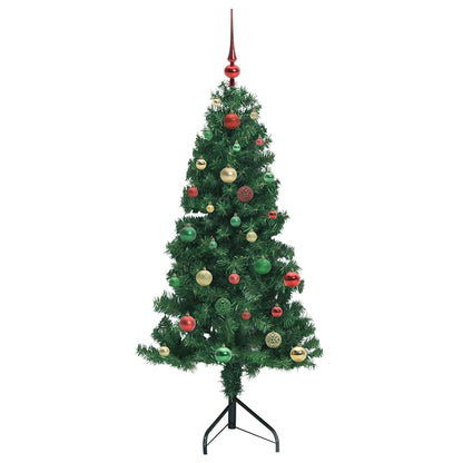 vidaXL Corner Artificial Christmas Tree Green 150 cm PVC and Metal 6