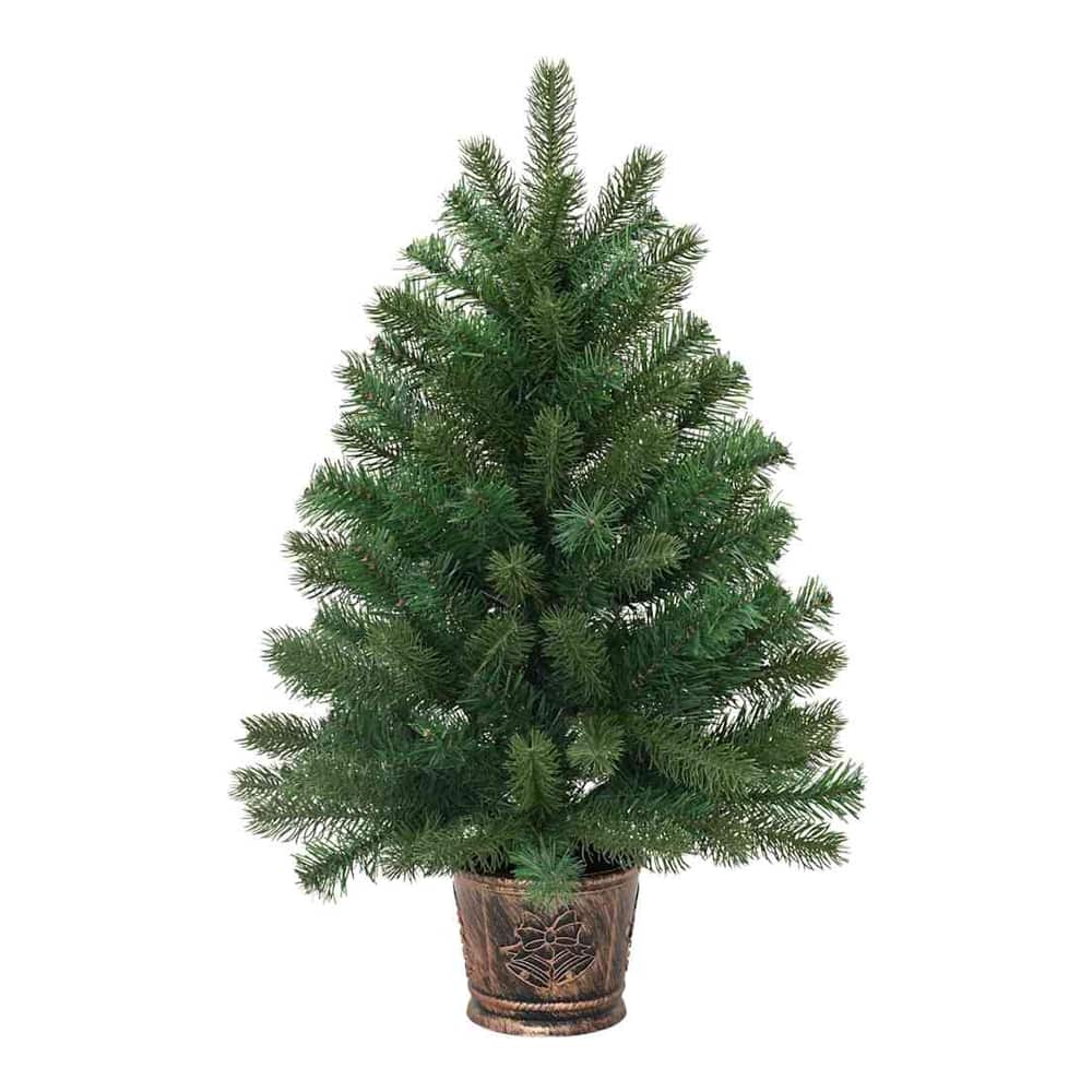 Artificial Christmas Tree LEDs Green PE PVC