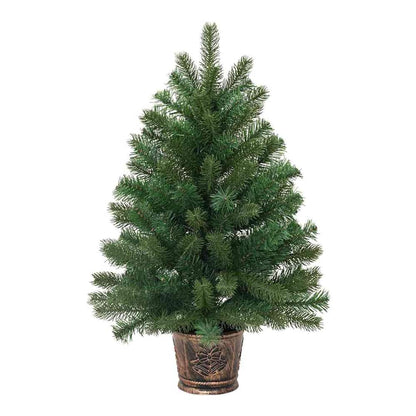 Artificial Christmas Tree LEDs Green PE PVC
