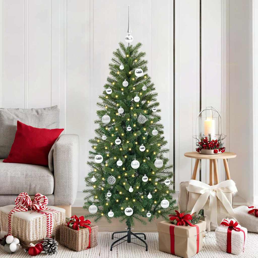 vidaXL Artificial Christmas Tree Green 150 cm PE and PVC 1