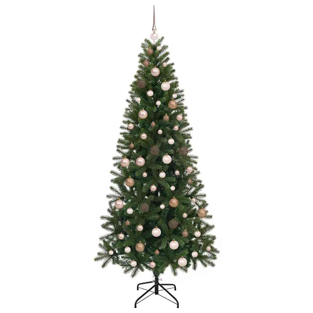 vidaXL Artificial Christmas Tree with 300 LEDs Green 210 cm PE and PVC 4