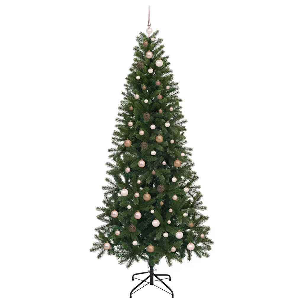 vidaXL Artificial Christmas Tree with 300 LEDs Green 240 cm PE and PVC 4