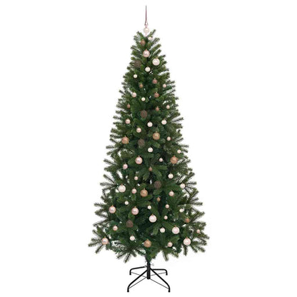 vidaXL Artificial Christmas Tree with 300 LEDs Green 240 cm PE and PVC 4