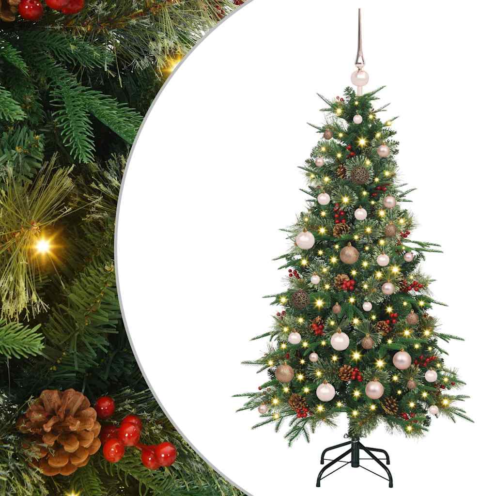 vidaXL Artificial Hinged Christmas Tree Green 150 cm PE and PVC 2