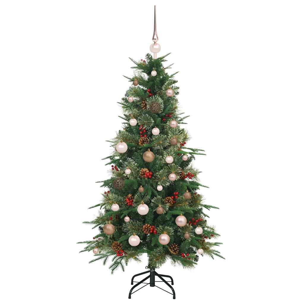 vidaXL Artificial Hinged Christmas Tree Green 150 cm PE and PVC 4