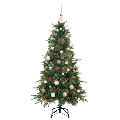 vidaXL Artificial Hinged Christmas Tree Green 150 cm PE and PVC 4
