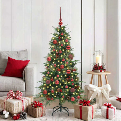 vidaXL Artificial Hinged Christmas Tree Green 150 cm PE and PVC 1