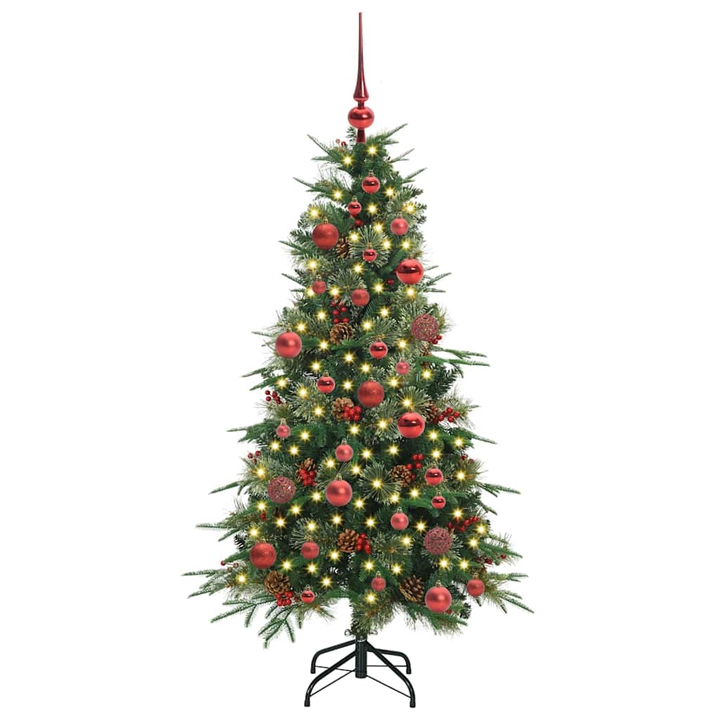 vidaXL Artificial Hinged Christmas Tree Green 150 cm PE and PVC 3