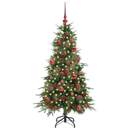 vidaXL Artificial Hinged Christmas Tree Green 150 cm PE and PVC 3