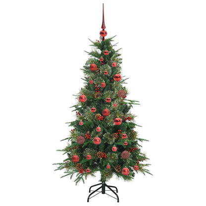 vidaXL Artificial Hinged Christmas Tree Green 150 cm PE and PVC 4