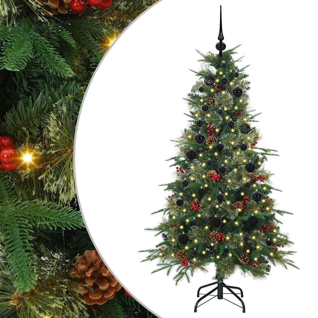 vidaXL Artificial Hinged Christmas Tree Green 150 cm PE and PVC 2