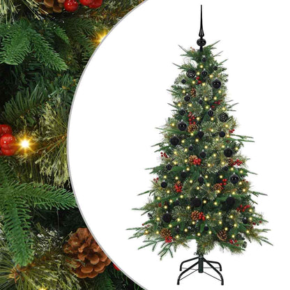 vidaXL Artificial Hinged Christmas Tree Green 150 cm PE and PVC 2