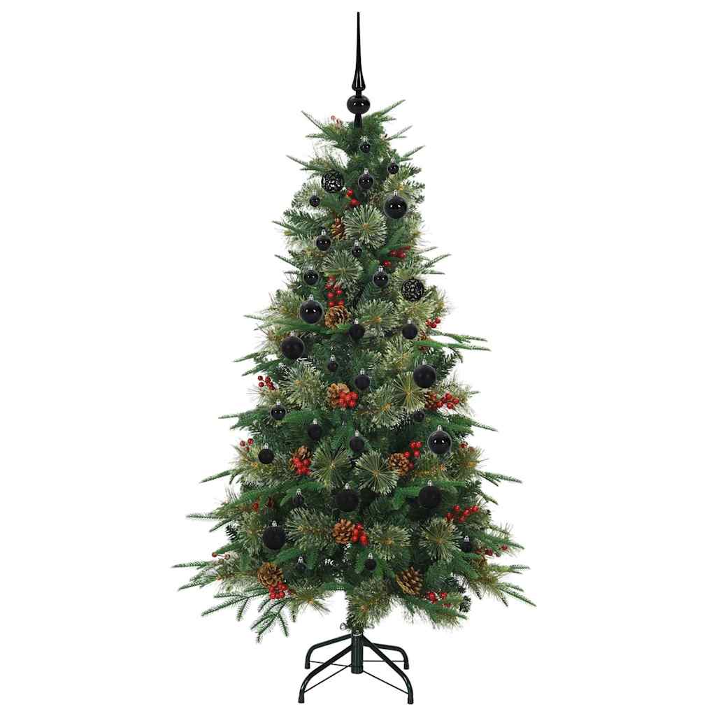 vidaXL Artificial Hinged Christmas Tree Green 150 cm PE and PVC 4