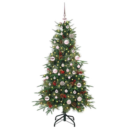 vidaXL Artificial Hinged Christmas Tree Green 150 cm PE and PVC 2
