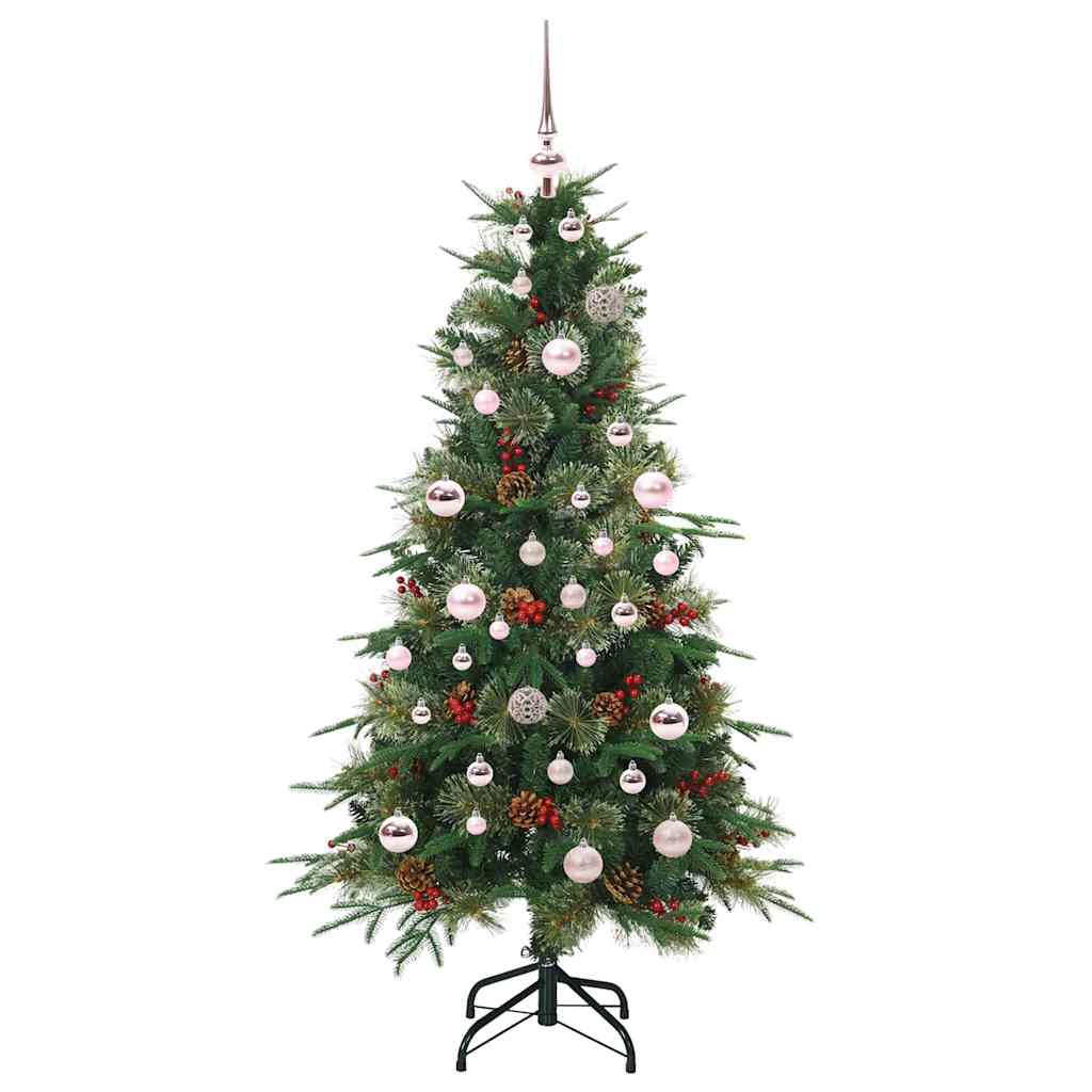 vidaXL Artificial Hinged Christmas Tree Green 150 cm PE and PVC 3