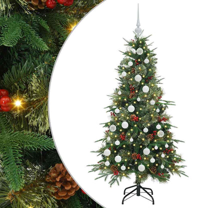vidaXL Artificial Hinged Christmas Tree Green 150 cm PE and PVC 2