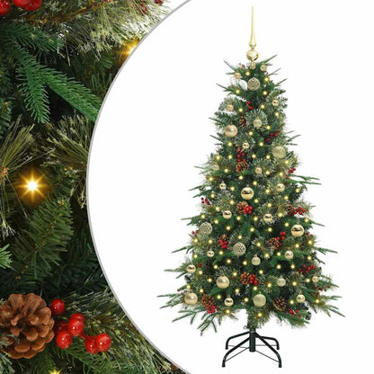 vidaXL Artificial Hinged Christmas Tree Green 150 cm PE and PVC 2