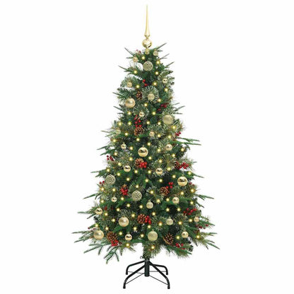 vidaXL Artificial Hinged Christmas Tree Green 150 cm PE and PVC 3