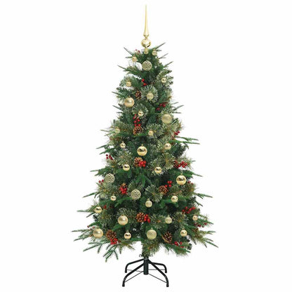 vidaXL Artificial Hinged Christmas Tree Green 150 cm PE and PVC 4
