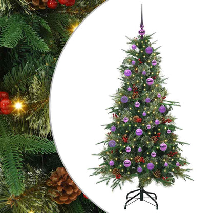 vidaXL Artificial Hinged Christmas Tree Green 150 cm PE and PVC 2