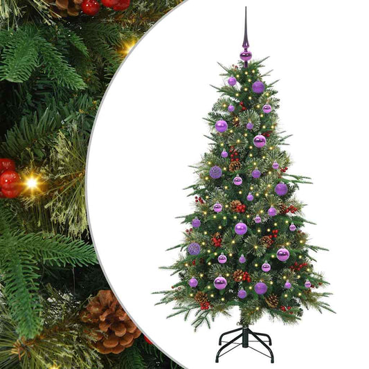 vidaXL Artificial Hinged Christmas Tree Green 150 cm PE and PVC 2