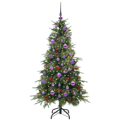 vidaXL Artificial Hinged Christmas Tree Green 150 cm PE and PVC 3