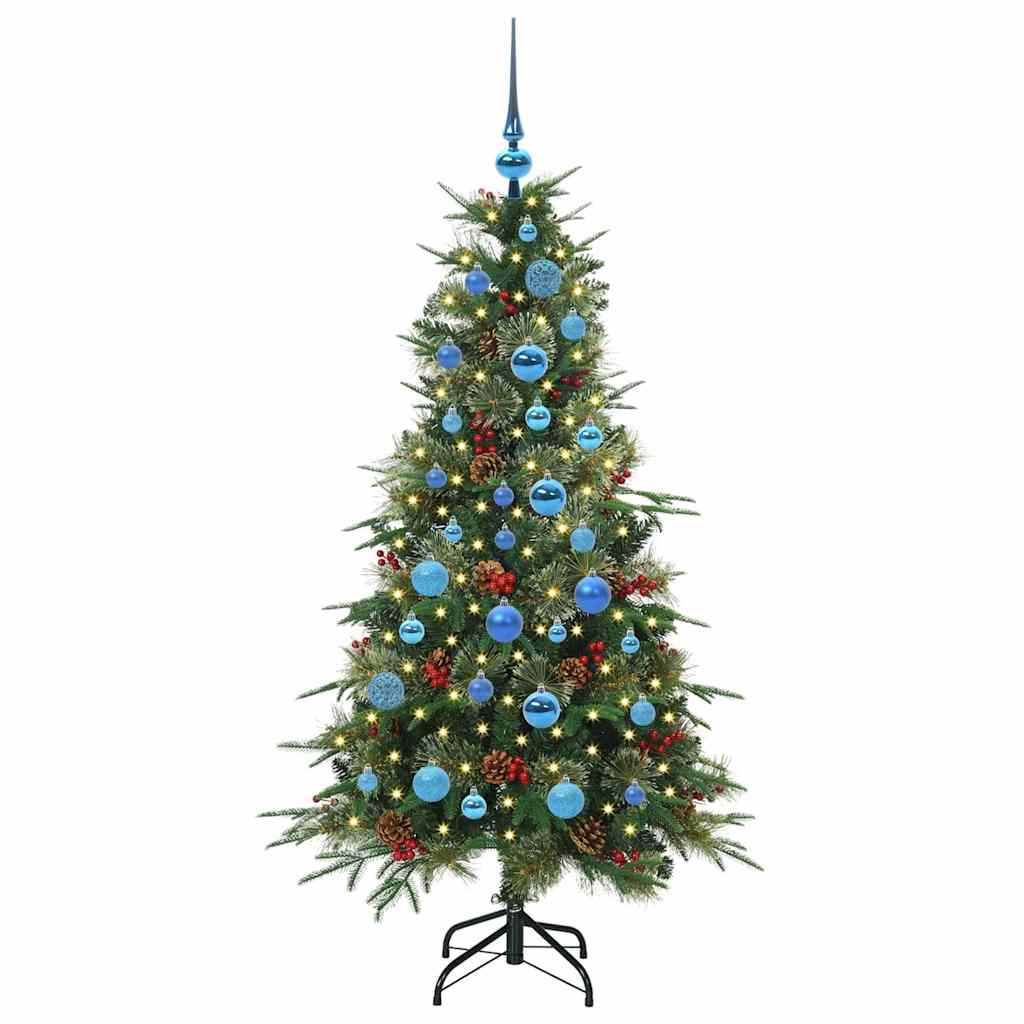 vidaXL Artificial Hinged Christmas Tree Green 150 cm PE and PVC 3